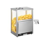 Chauffe-Chips Nachos Commercial Vitrine Chauffante 300W 80L Acier Inoxydable