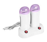Chauffe-cire à cartouche, rouleau dépilatoire à double cartouche Chauffe-cire Machine d'épilation du corps pour mains, pieds, coudes, bras, jambes