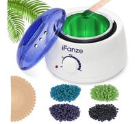 Chauffe cire avec 400g Epilation Cire Perles pour Épilatoire, Cire Chaude, kit Complet d’Epilation à La Cire, Wax Warmer