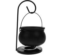 Chauffe-cire d'Halloween, brûleur à huile de chaudron païen suspendu, brûleur de cire, diffuseur chaudron d'arôme avec support, décor sorcière enchanteur pour les fondants