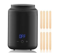 Chauffe-cire électrique 200 ml 40 W - Mini chauffe-cire électrique intelligent à écran tactile LED - Design portable - Convient pour façonner les sourcils, l'épilation du corps, le nez et les lèvres