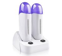 Chauffe-cire électrique Double rouleau épilatoire Machine chauffante à cire pour épilation sur chauffe-cire pour femmes et hommes