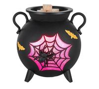 Chauffe-Cire Halloween,Brûleur De Cire Effrayant Chaudron Sorcière - Brûleur Électrique en Céramique Forme Chaudron Diffuseur D'ambiance Horreur Décor Foyer