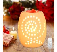 Chauffe-cire - Lampe à parfum électrique en céramique - Lampe aromatique pour cire parfumée - Lampe parfumée en céramique - Avec bougie chauffe-plat - Réchaud pour huiles essentielles - Pour yoga