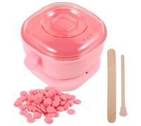 Chauffe-cire pour L'épilation, Kit 50g en Silicone et Bois Rose | Application Facile, Fonte de Cire, Usage Mixte Femmes Hommes, Pot Compact, Finition Lisse