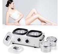 Chauffe-cire professionnel à double pot - Chauffage portable d'épilation de 1000 ml avec contrôle de la température réglable, machine à fondre la cire à chauffage rapide pour salon et usage domestique