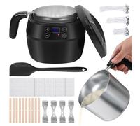 Chauffe Cire Professionnel, Inclure 7 Accessoires, 100-300 W, Température Réglable, pour la cire de soja, la cire d'abeille, etc.