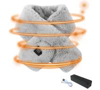 Chauffe-cou électrique - Écharpe chaude d'hiver douce avec 3 réglages | 88 cm - Écharpe électrique à chauffage rapide USB pour anniversaire, Noël, Saint-Valentin