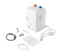 Chauffe-eau 10 l - Résistant à la pression - Petit chauffe-eau sous évier - 1500 W - Chauffe-eau 30-75 °C - 0,7 Mpa - 23 x 21 x 36 cm