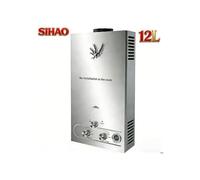 Chauffe Eau 12L avec résistance non blindé,24KW,chauffe-eau portable sans réservoir,Convient pour le camping en plein air,Gris