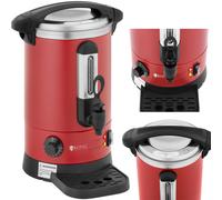 Chauffe-eau à double paroi avec égouttoir, 6,1 L, 1500 W, rouge.
