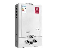 Chauffe-eau à Gaz 12LPM,Chauffe-eau Instantané 24KW GPL avec une Pression d'Eau de Départ Très Faible de 0,2 bar,pour la Maison,la Caravane,les Cabines,Fonctionne au Butane et Propane