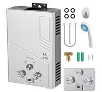 Chauffe-eau à Gaz 12LPM,Chauffe-eau Instantané au Gaz Propane GPL 6L avec Kit de douche, Modes Hiver Et éTé, Protection Contre La Surchauffe,pour brûleur de chaudière pour Camping Maison (6L 12kw B)