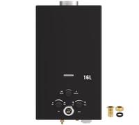 Chauffe-eau à Gaz,16L Chauffe-Eau Sans Réservoir Portable, Chauffe-eau Instantané au Propane Avec Affichage Numérique Multi-protection Pour les Voyages en Camping, RV Voyage