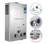 Chauffe-eau à gaz 6-18L chaudière instantanée sans réservoir Propane avec Kit de douche chauffe-eau GPL appareil ménager(6L 12KW)