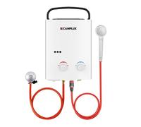 Chauffe-eau à Gaz à 5 Litres Portatif, CAMPLUX AY132 Instantané Extérieur Chauffe Bain à Gaz, Propane ou Butane, 10kW