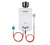 Chauffe-eau À Gaz CAMPLUX BW264C-DE 10L avec Couvercle de Pluie, Utilisation pour le Camping, les RV, le Lavage du Cheval