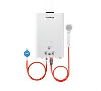 Chauffe-eau à gaz extérieur 16L 50 mbar sans réservoir de douche gaz propane butane, CAMPLUX BW422-DE Chauffe-eau à gaz
