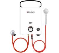 CAMPLUX First Chauffe-Eau à Gaz 5 Litres avec Poignée Réglable, pour Douche Extérieure/Camping/Caravaning, Butane (28-30 mbar)/ Propane (37 mbar), F5