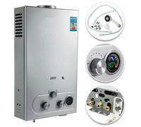 Chauffe-eau à gaz GPL 6L chaudière à Propane sans réservoir en acier inoxydable avec Kit de douche appareil de Camping domestique