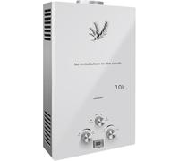 Chauffe-Eau à Gaz Instantané 10LPM 20KW Chauffe-eau à Gaz GPL Propane Butane,Pression d'eau de Démarrage Super Basse,pour la Maison et I'extérieu (10L 20KW)