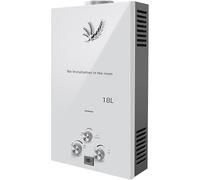 Chauffe-Eau à Gaz Instantané 18LPM 36KW Chauffe-eau à Gaz GPL Propane Butane,Pression d'eau de Démarrage Super Basse,pour la Maison et I'extérieu (18L 36KW)