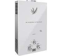 Chauffe-Eau à Gaz Instantané 6LPM 12KW Chauffe-eau à Gaz GPL Propane Butane,Pression d'eau de Démarrage Super Basse,pour la Maison et I'extérieu (6L 12KW)