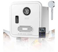 Chauffe-Eau À Gaz Pour Vr, Sans Réservoir Au Propane 55 000 Btu, Eau Chaude Continue Avec Télécommande, 12v Dc, Porte 16 X 16 Pouces, Pour Caravanes Et Camping-Cars(White,With Shower)