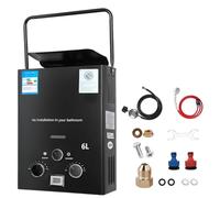 Chauffe-eau au gaz Propane gpl 6L/8L,avec Modes Hiver et Été, chauffe-eau instantané sans réservoir 16kw avec Kit de douche, brûleur de chaudière pour Camping, RV, maison (6L-A)