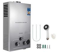 Chauffe-eau au GPL, chauffe-eau instantané au gaz de pétrole liquéfié, kit chaudière en acier inoxydable (12L)