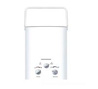 Chauffe-eau, Chauffe-eau Sans Réservoir Gaz Propane GPL 6L, Bain Instantané Avec Pomme De Douche, For Camping En Plein Air, Chaudière, Tente De Camion De Voiture,Sûr(blanc)