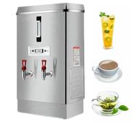 Chauffe-eau commercial, distributeur d'eau chaude automatique en acier inoxydable 70l/h avec 2 robinets,chauffage rapide et maintien au chaud automatique,for cantines,restaurants,usines et cafés