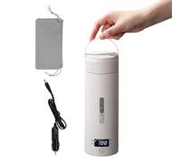 Chauffe-eau de voiture, tasses de voyage 12 V avec chauffage | Tasse de contrôle de la température avec écran LCD, 400 ml de tasse de voyage universelle, chauffant rapidement pour Agu
