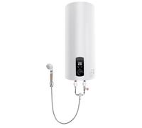 Chauffe-eau d'eau chaude - 35 L/50 L/60 L/80 l - Avec robinet et douchette - 2000 W IPX4 - Économie d'énergie - Maximum 75 °C - Montage mural - Prise G1/2 (blanc, 60 l)