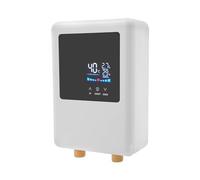 Chauffe-eau électrique 4500 W 14,5 x 7,1 x 21,6 cm - Montage mural avec thermostat intelligent et télécommande - Chauffe-eau instantané 240 V pour cuisine, salle de bain et camping-car - Blanc
