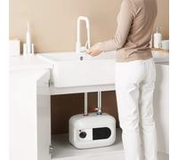 Chauffe-eau électrique 6L 1500W avec soupape de décharge de sécurité sortie d'eau supérieure stockage d'eau chaude chauffe-eau électrique instantané Or