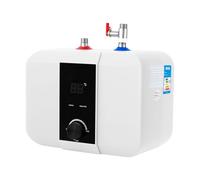 Chauffe-Eau Electrique 6L, Mini Chauffe-Eau à Accumulation 1500W, Avec Affichage Température Et Soupape De Sûreté, Ballon D'eau Chaude Electrique, Monté Sur Le Mur Ou Sous L'évier De Votre Cuisine