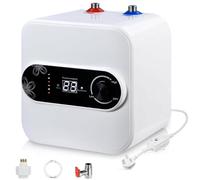 Chauffe-eau Électrique 8 L, 1500 W Sous Évier avec Écran Lcd Et Bouton de Température, Chauffe-eau Électrique Instantané Ipx4 pour Salle de Bain, Cuisine, Lavage
