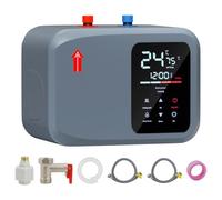 Chauffe-eau électrique à accumulation sous évier 10 litres, 230 volts 1500 watts chauffe-eau de cuisine à affichage numérique LED Convient pour les lavabos, les éviers