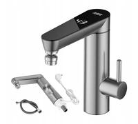 Chauffe-eau électrique à débit de salle de bains LCD en acier inoxydable 3000w avec bec rotatif