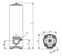 Chauffe-eau électrique blindé INITIO vertical stable 300L - ARISTON - 3000598