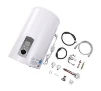Chauffe-eau électrique, chauffe-eau électrique, avec kit de douche, chauffe-eau 2000 W, protection contre les fuites, 25-75 °, capacité 30 l, pour cuisine, salle de bain