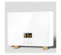 Chauffe eau Electrique, Chauffe-eau Électrique Instantané Sans Réservoir, 3000/4000/5500W, Thermostat À Induction, Tactile, Intelligent, For Douche, Automatique(White black,220 3000W)