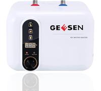 Chauffe-eau électrique de 15 gallons, chauffe-eau de douche étanche pour remorque RV TR Endless, point d'utilisation compact, douche de salle de bain (15 gallons), prise 220 V (White-10L-Mini)