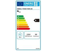 Chauffe eau électrique TITANO TWIN 100L - Plat - Multiposition - Blanc