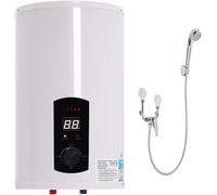 Chauffe-eau électrique instantané 30 l, 2000 W, avec robinet, douchette, 0,7 MPa 25 à 75 °C, température réglable, IPX4 pour cuisine, jardin, salle de bain, caravane