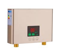 Chauffe-Eau Électrique Instantané 3000W Mini Chauffe-Eau Mural LED, Distributeur Eau Chaude Sans Réservoir IPX4 Écran LED Avec Télécommande AAA, Pour Cuisine Salle De Bain Camping-Car Garage