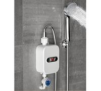 Chauffe-eau électrique instantané 3500 W - Affichage LED - Chauffage eau chaude instantané - Température réglable avec douche - Pour cuisine, jardin, salle de bains, caravane