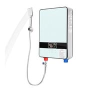 Chauffe-eau électrique instantané, 6500W sans réservoir pour eau chaude salle de bain douche, chauffe-eau électrique pour salle de bain, chauffe-eau pour baignoire 30-55℃, 27,7x18,6x5,7cm