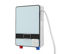 Chauffe-eau électrique instantané, avec douchette, 6500 W, pour salle de bain et cuisine, écran tactile LED, température constante de 30 à 55 °C, montage mural